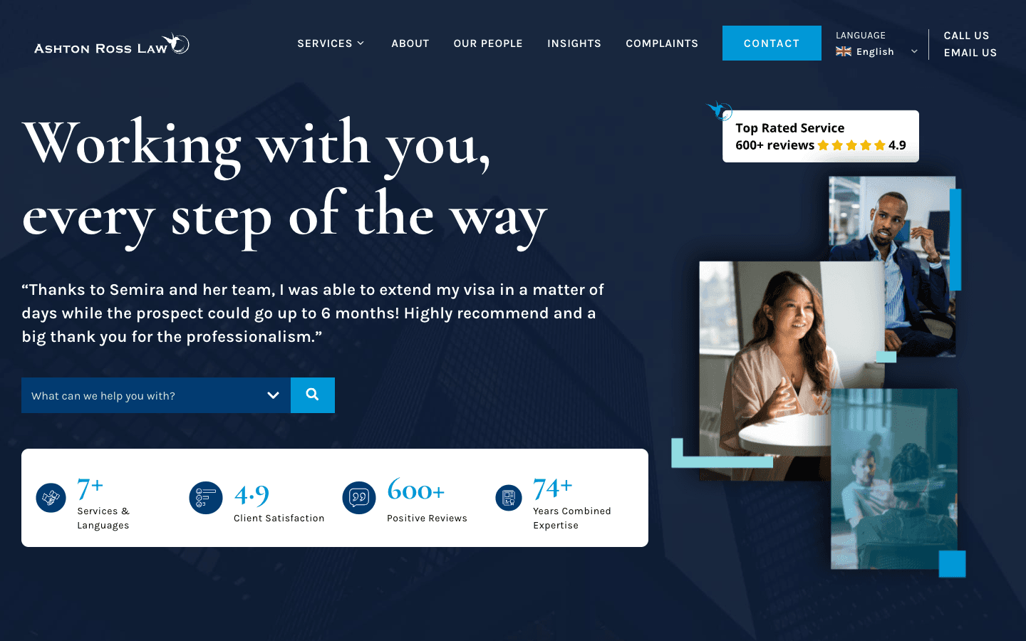 Ashton Ross Law website preview