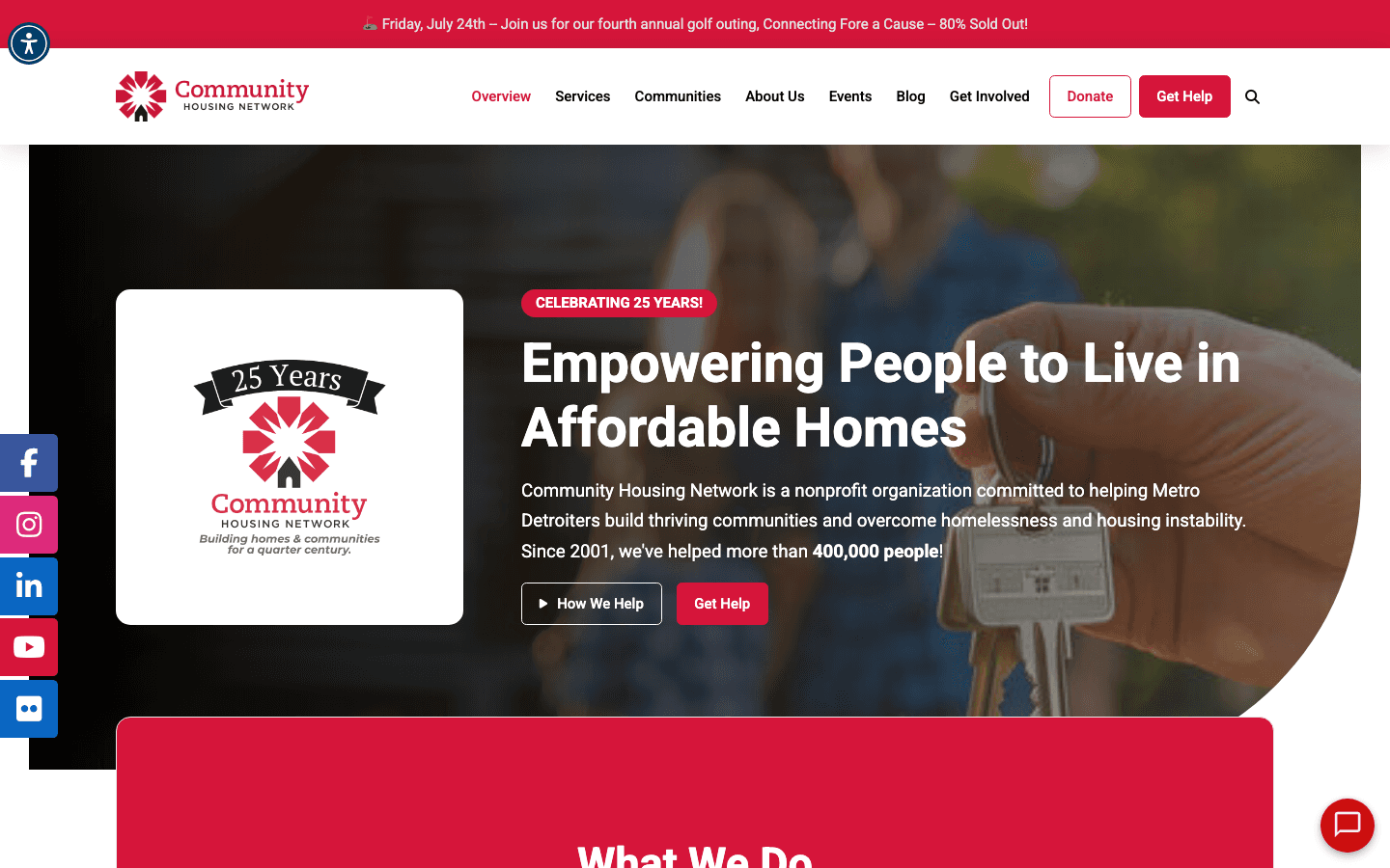 Community Housing Network website preview